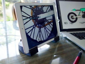 el ipad air 2 doble soporte de sobremesa la tableta exhibición para pie 3d print model - Mito3D