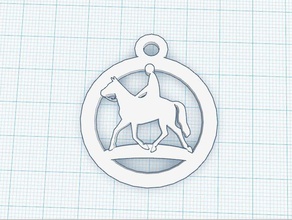 Pferd Schlüsselanhänger Kunst-tools Pferde keychain m3d micro 3d print model - Mito3D