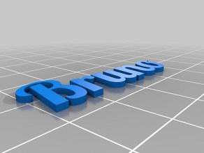 bruno keychain text organization customized 3d print model - Mito3D