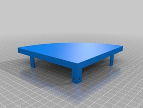 etagere quart rond - Organisation Regal 3d print model - Mito3D