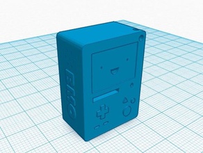 bmo keychain remix improved w embedded hole keychains adventure time key keyring m3d micro 3d print model - Mito3D