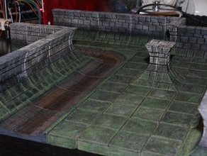 openforge sewers toy & game accessories dnd tiles dungeon miniatures pathfinder rpg tabletop terrain 3d print model - Mito3D