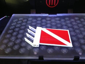 bandeira de mergulho antena passageiros a indústria automotiva 3d print model - Mito3D