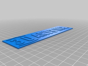 3darts sign 150x25mm 3d printing ca tag 3d print model - Mito3D