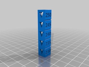 temp de calibração torre abs fixo A impressão 3d testes personalizado 3d print model - Mito3D