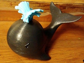 balena, la banca di moneta i contenitori piggybank salvadanaio balena 3d print model - Mito3D