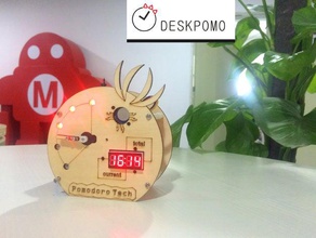 pomodoro tech---un arduino de escritorio basado en temporización habilidad bricolaje arudino diy láser corte di técnica la productividad seeedstudio 3d print model - Mito3D