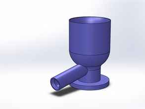 funnel exit tube side diy 3d print model - Mito3D