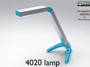 4020 table lamp household supplies aluminum desk diy featured fully printable led minimal 3d print model - Mito3D