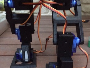 robot bipedo con 13 servos 9g bípedo de la robótica 3dmodel Servo piernas el 3d print model - Mito3D