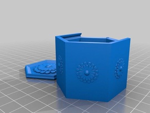 lilly box art flower flowerbox gift keers robert- rob sliding lid 3d print model - Mito3D