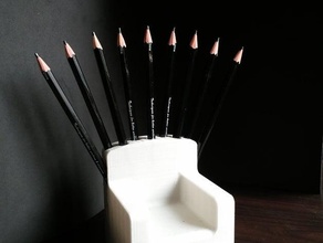 pencil throne office game thrones pencile holder 3d print model - Mito3D