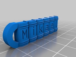 mikael de porte-clés personnalisé 3d print model - Mito3D