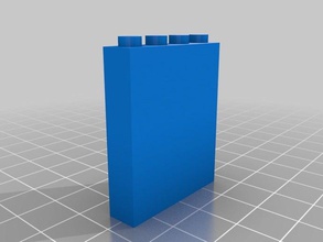 simple lego block 4x1x4 building walls construction toys customized 3d print model - Mito3D