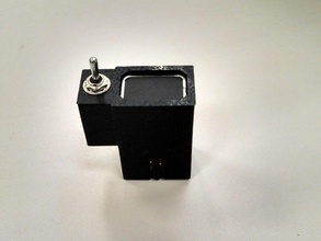 9v battery holder toggle switch mount electronics 3d print model - Mito3D