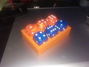 6 piece d6 holder toy & game accessories dice ill gotten games pocket-tactics pocket tactics 3d print model - Mito3D