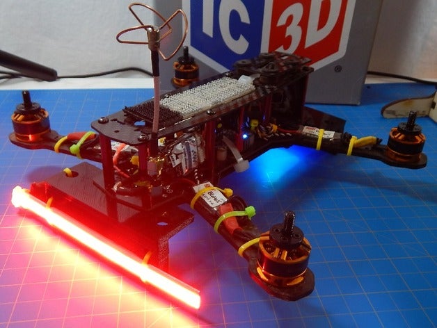 toma - zmr de tira led parachoques tren aterrizaje la v4 La impresión en 3d el zmr250 3D print model - Mito3D