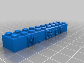 senhor garcia lego bloco colar de chaveiro brinquedos construção personalizado 3d print model - Mito3D