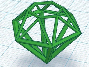 diamond pendant jewelry 3d print model - Mito3D