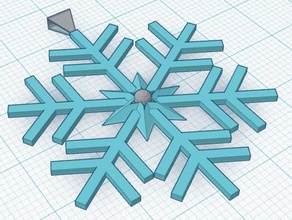 snowflake pendant jewelry 3d print model - Mito3D