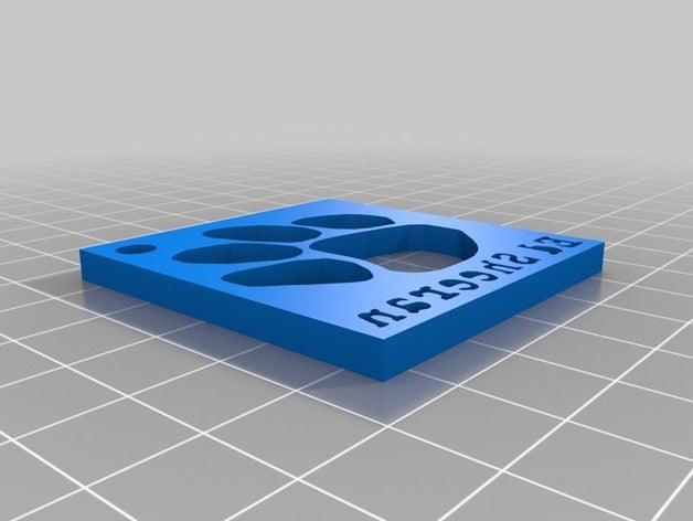 huella de ed sheeran La impresión en 3d edsheeran llavero 3D print model - Mito3D