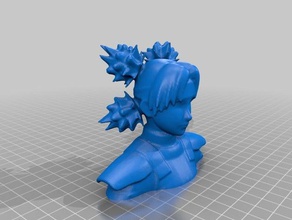 temari 's bust esculturas do busto buste mangá naruto shippuden ninja 3d print model - Mito3D