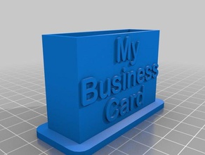 simple business card holder text plinth containers 3d print model - Mito3D