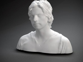 erik paparozzi d'autres buste face l'homme polhemus numérisé sculpture tête 3d print model - Mito3D
