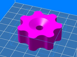 z-axis knob printrbot simple 3d printer parts 8mm m8 threaded rod 3d print model - Mito3D
