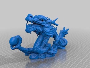 dragão de ouro esculturas 3d print model - Mito3D