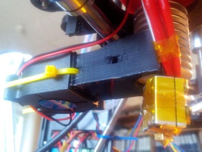 turbo fan mount e3d extruder prusa mendel 3d printer extruders cooling hotend 3d print model - Mito3D