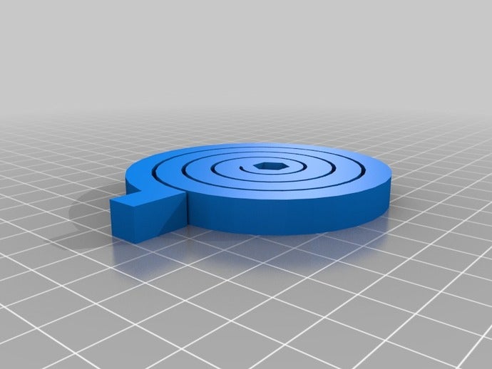 spirale ressort de torsion pièces automatique l'axe simple tendeur 3D print model - Mito3D
