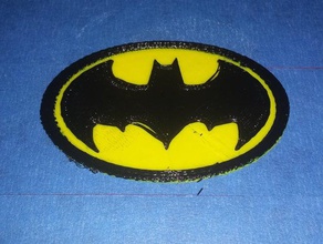 89' batman - logo a doppia estrusione segni e loghi 2color 2 colore di simbolo dualextrusion dualstrusion doppio due colori 3d print model - Mito3D