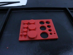 hole resolution calibration test dlp 3d printer printing tests dlpprinter testing shaft 3d print model - Mito3D