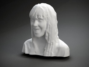 grace helbig d'autres buste face l'homme polhemus numérisé sculpture femme tête 3d print model - Mito3D