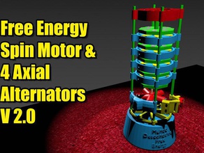 la energía libre v20 levitación spin & axial del alternador diy 3d print model - Mito3D