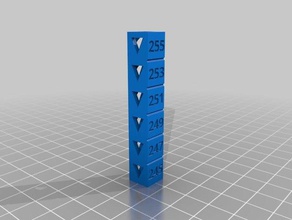 temp calibration tower 245-255 3d printing tests customized 3d print model - Mito3D