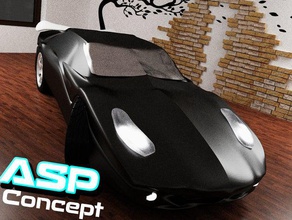 asp concept shell 1st iteration first try designing car automotive design 3d print model - Mito3D
