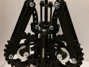 radial claw v1 diy Klaue Maschine Zahnräder grabber 3d print model - Mito3D