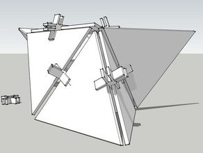 tetra edger sculptures cardboard connector tetrahedron 3d print model - Mito3D