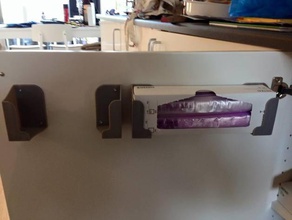 ikea istad Halterungen Haushalt versorgt Taschen ikeahack hack Küche Montage zip zip-lock tie 3d print model - Mito3D