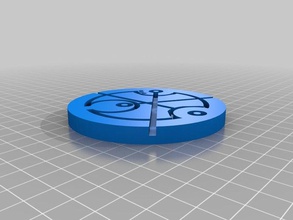 verigo circular gallifreyan Münze Münzen Abzeichen angepasst 3d print model - Mito3D