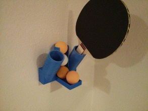 ping pong ball paddle holder sport outdoors 3d print model - Mito3D