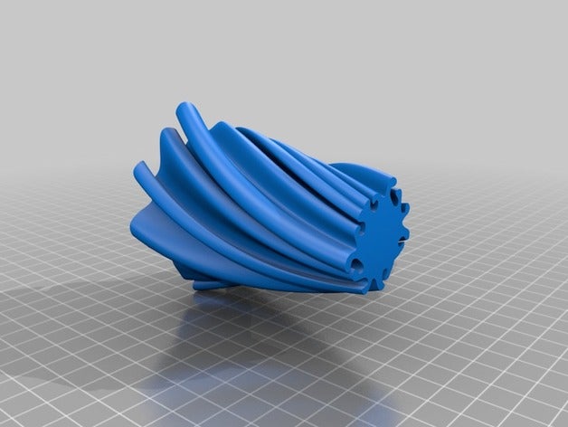 vase 5 Dekor Blumen-vase 3D print model - Mito3D
