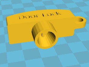 door lock outer key bathroom 3d print model - Mito3D
