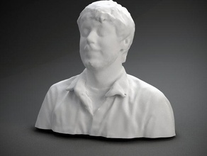 erik beck other bust face human man woman case may polhemus scanned sculpture head 3d print model - Mito3D