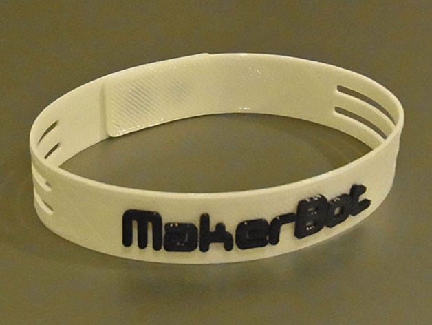ultra-mince bracelet intelligent système de lien logo la plaine versions bracelets 3d L'impression bande le cool concepteur mode à bijoux linkable réplicateur smart style unique portable poignet 3D print model - Mito3D