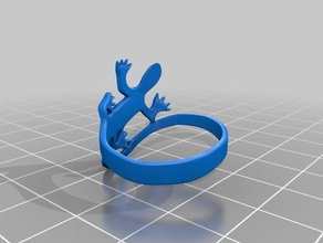 lizard anello anelli lucertola 3d print model - Mito3D