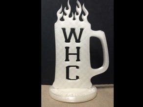 homebrewing club trophy signs & logos award beer stein 3d print model - Mito3D