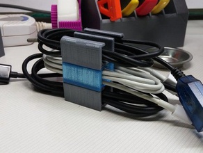 apilable organizador de cables organización el cable los clip soporte gestión lazo envase 3d print model - Mito3D